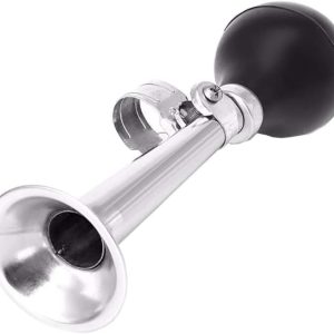 Bicycle Horn, Black Bicycle Bike Bugle HornMetal Air Horn Clown Horn for Bicycle Golf Cart Bike Horns Accessories