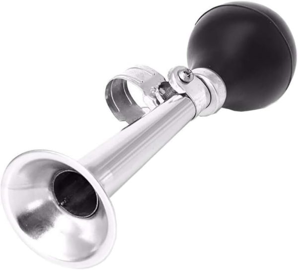 Bicycle Horn, Black Bicycle Bike Bugle HornMetal Air Horn Clown Horn for Bicycle Golf Cart Bike Horns Accessories