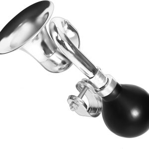 Bike Horn for Adults Classic Bugle Horn Metal Squeeze Clown Horn for Golf Cart, Fits All Bicycle Handle Bar, Loud Sounds